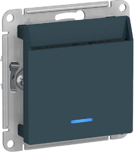 Выключатель карточный с подсветкой без рамки Systeme Electric AtlasDesign 1-кл. изумруд картинка